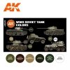 AK Interactive AK11657 3G WWII SOVIET TANK COLORS 6x17 ml